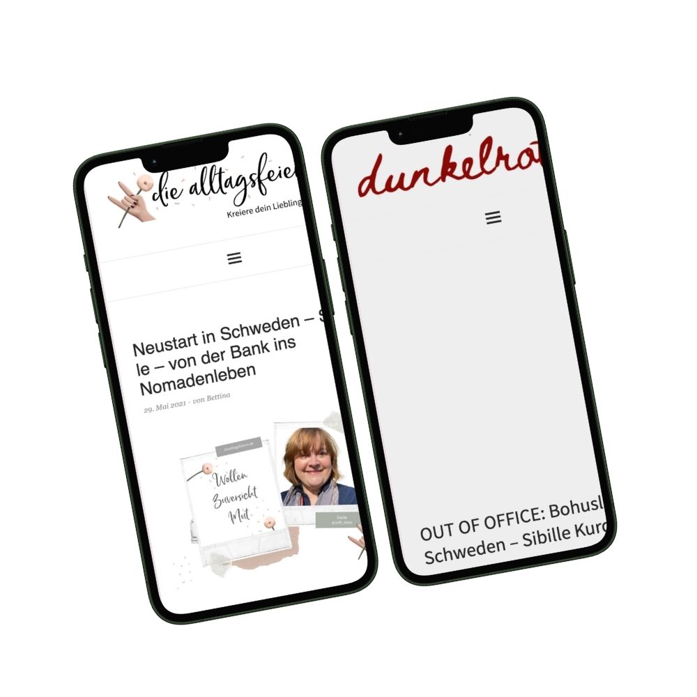 sibillek_gastbeitraege Ein Beitrag auf einem Gastblog. SibilleK Grafik mit Mockups zweier Mobilphones