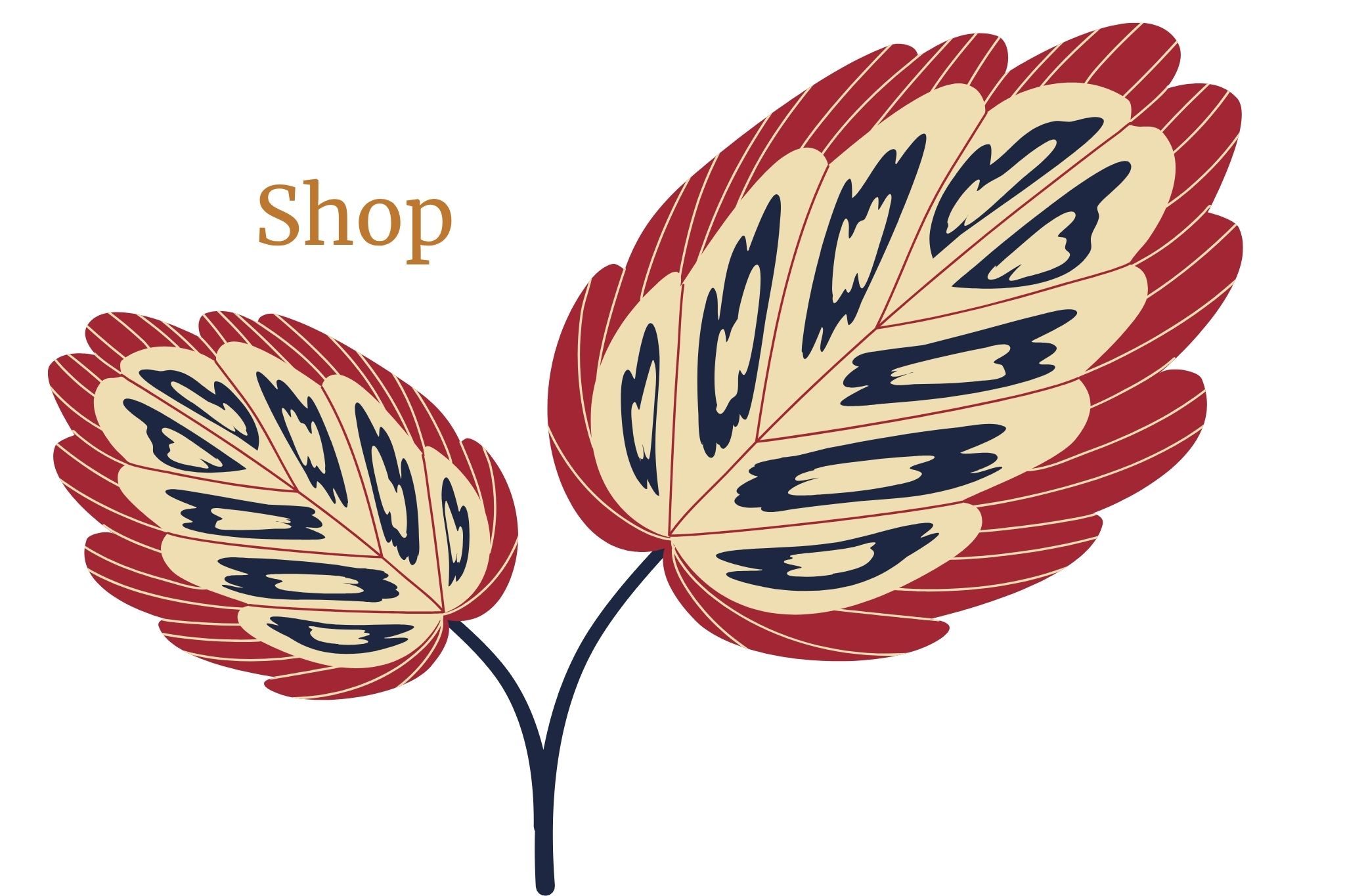 Shop Fotocredit Canva Grafik zeigt ein mehrfarbiges Blatt SibilleK